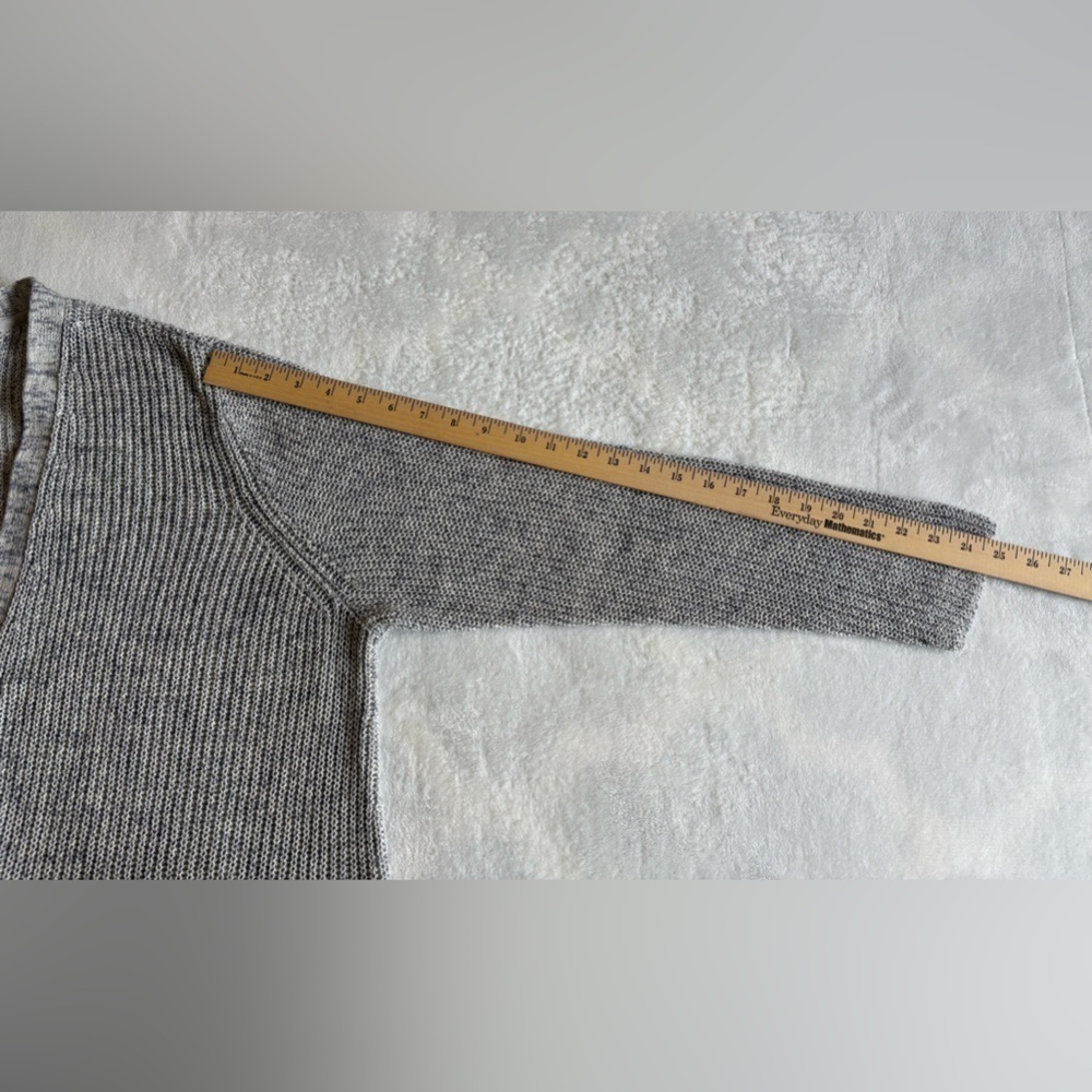 J. Jill Cardigan Knit Gray Sweater V- neck Open Front Size 2X( 20-22W) - Picture 5 of 8